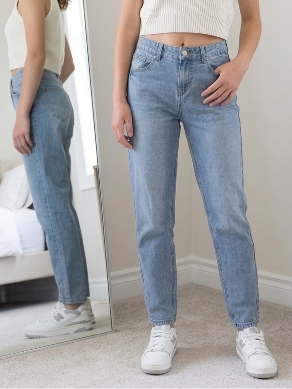 BLUE SAVVY Boyfriend Jeans in Light Wash Casual Everyday Style WOMAN’S girls 3